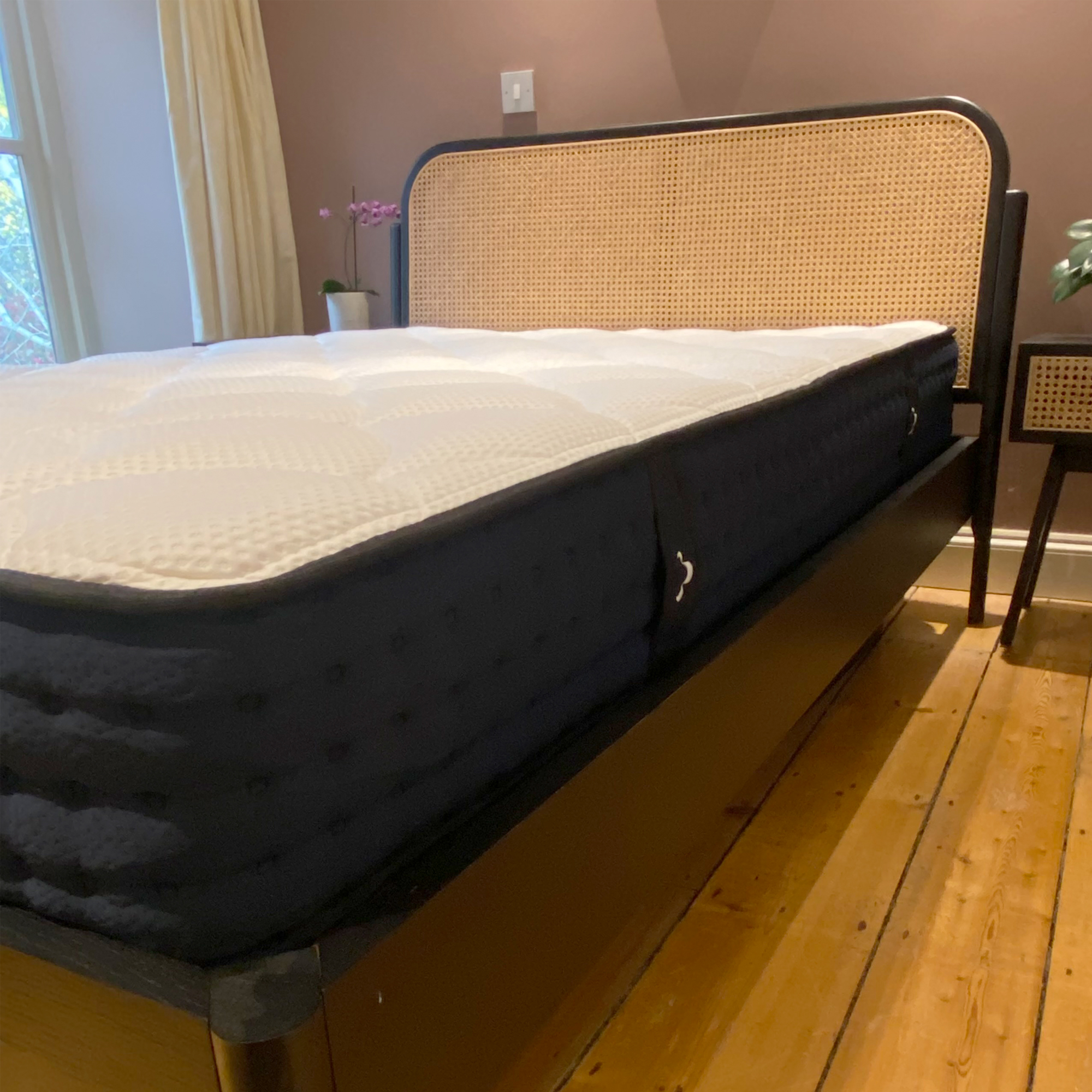 The DreamCloud Hybrid mattress being tested