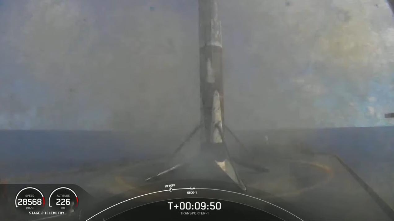 Spacex Launches A Record 143 Satellites On One Rocket Aces Landing Space