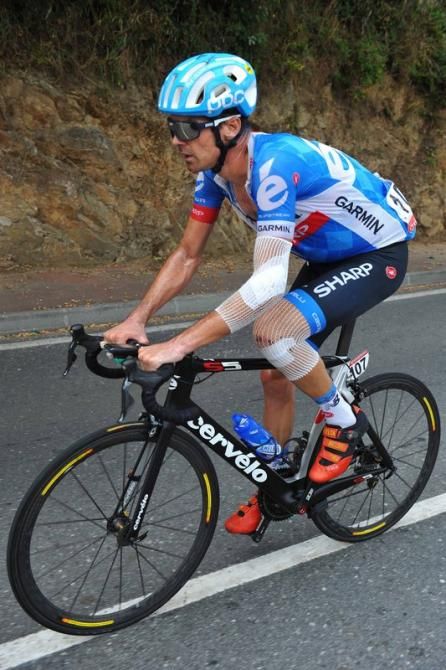 David Millar (Garmin-Sharp) all bandaged up