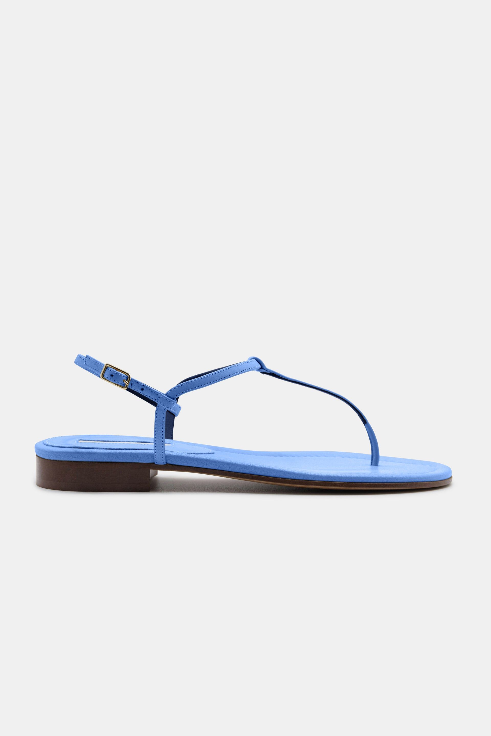 Cecilia in Cerulean Blue Plong&eacute; Nappa - 35
