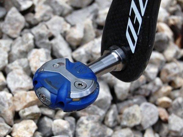 Even with all that power, Cancellara is happy to use Speedplay Zero Titanium pedals instead of their stouter stainless steel version.