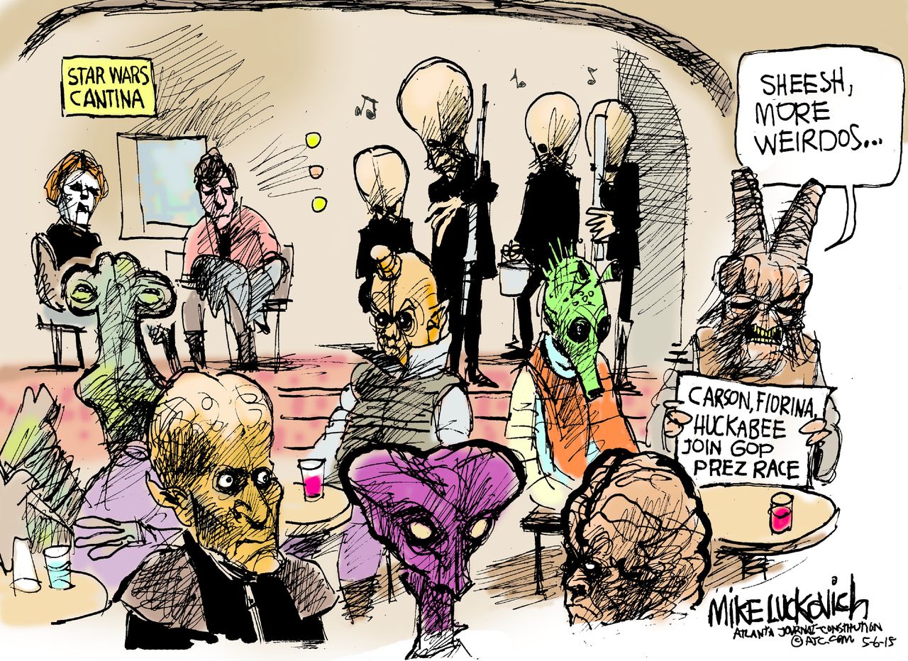 Political cartoon U.S. GOP 2016