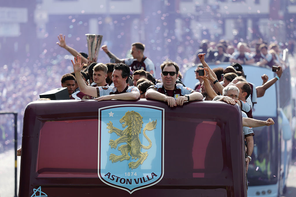 Aston Villa enjoy their Europa League trophy parade