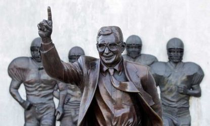 The fate of a bronze statue of the late Joe Paterno outside Penn State's Beaver Stadium remains in limbo following new revelations in the Jerry Sandusky child-sex abuse scandal.