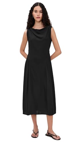 Theory Women's Draped Parachute Dress, Black, 2