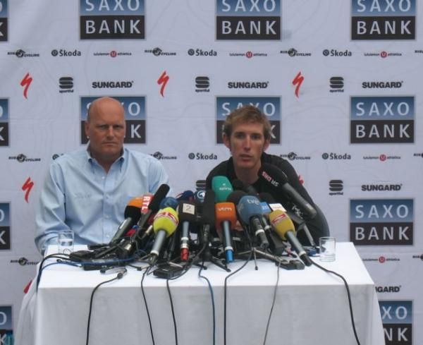 Bjarne Riis and Andy Schleck side by side, for now at least.