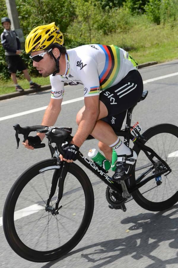 Mark Cavendish (Sky) during stage 1 of the 2012 Tour de France.