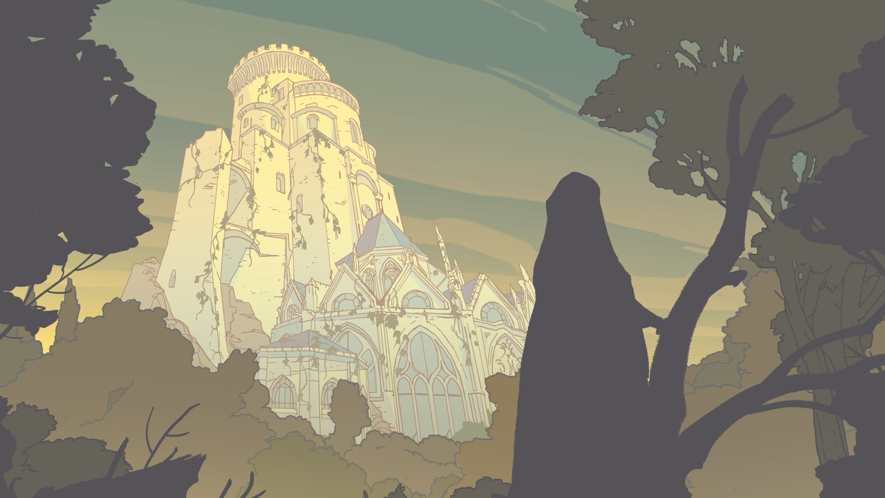 Elegant game art showing medieval characters