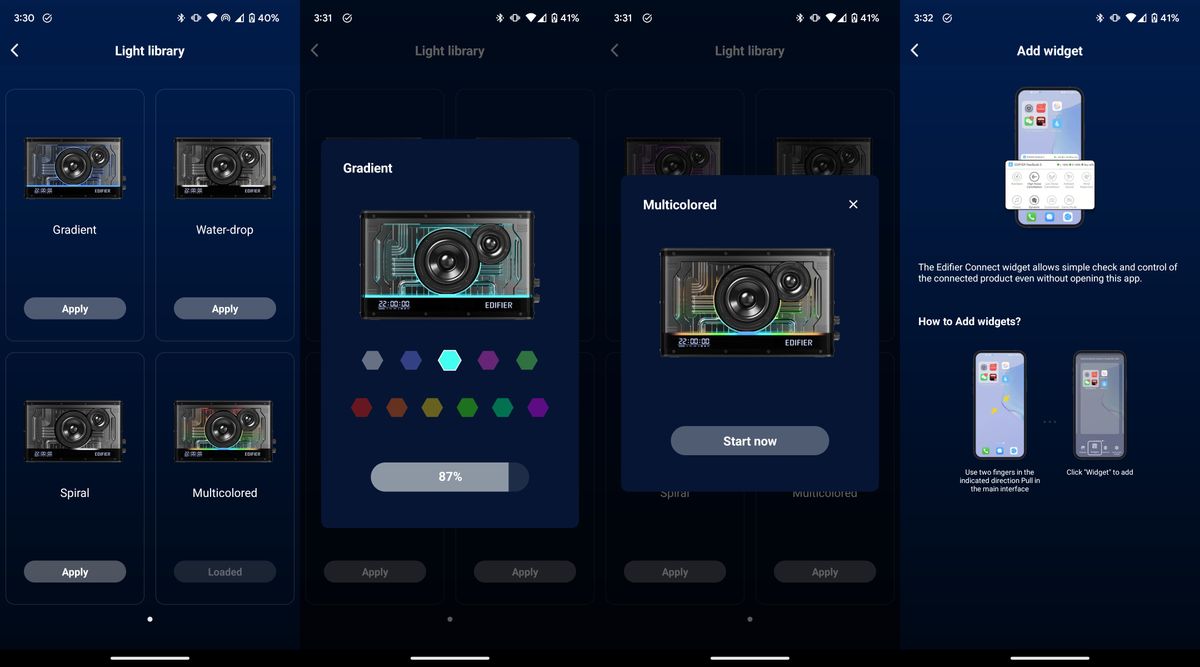 Edifier QD35 app settings screenshots