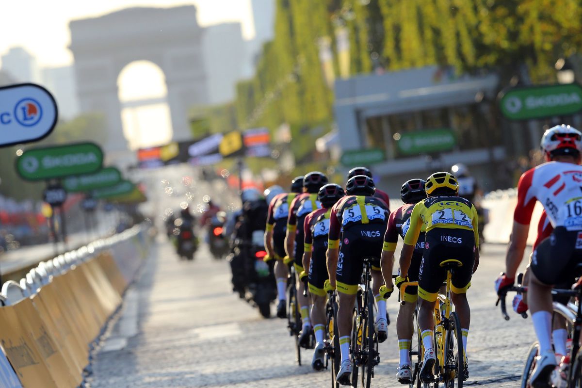  The Champs Elysees during the 2019 Tour de France