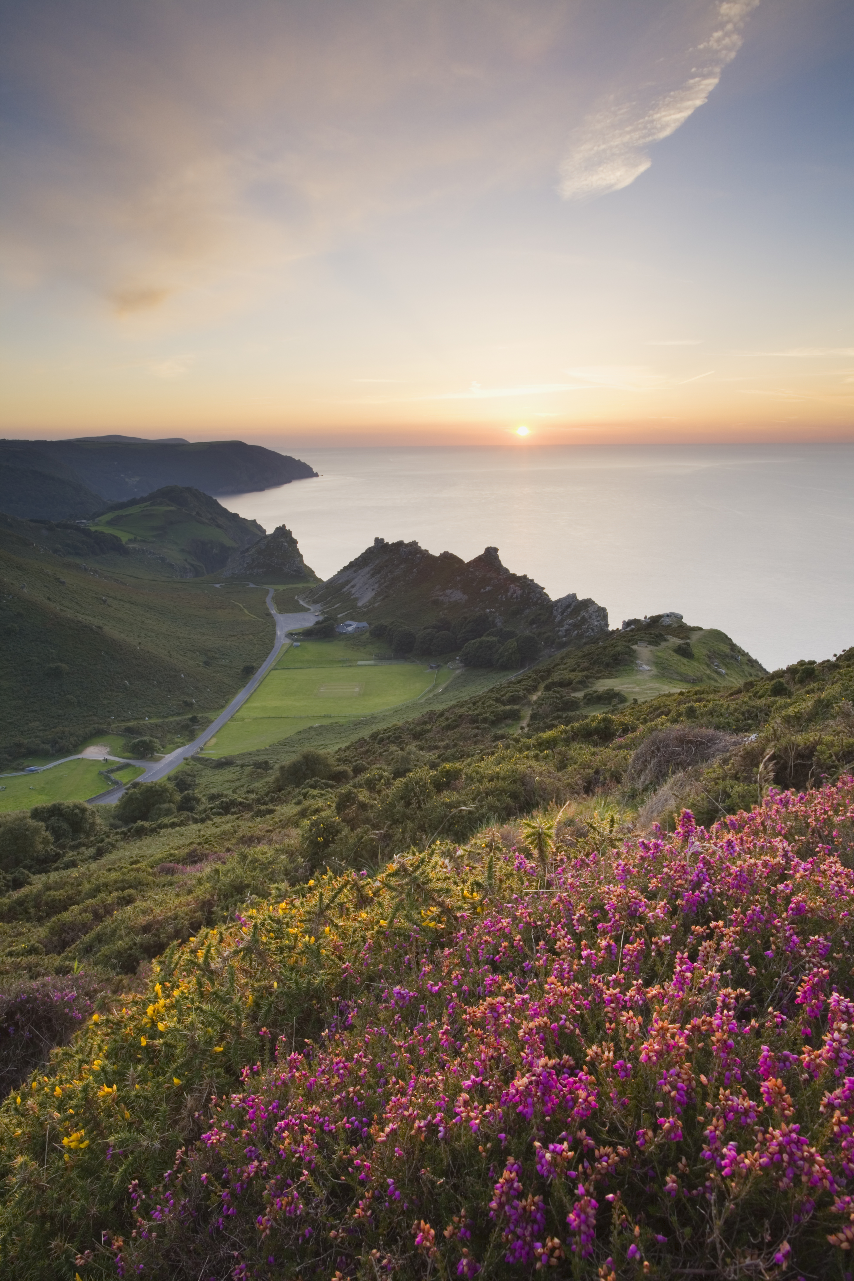 View of Exmoor National Park coastline