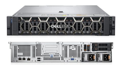 A photograph of the front and rear of the Dell EMC PowerEdge R750xs