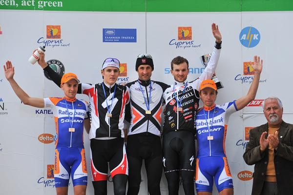 Elite men's GC podium