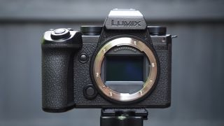 Close-up view of the Panasonic Lumix S5 IIX and its lens mount