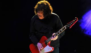 Gary Moore performs onstage at the Hammersmith Apollo on May 2, 2009 in London