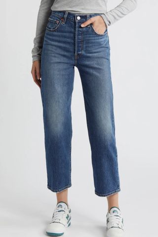 Ribcage High Waist Ankle Straight Leg Jeans