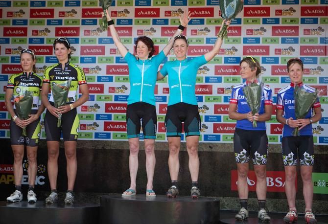 Women's prologue podium