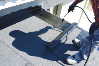 Torch-on felt flat roof extension