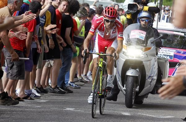 Michele Scarponi (Lampre-ISD) conceded time to both Contador and Nibali on the day, but remains in second overall.