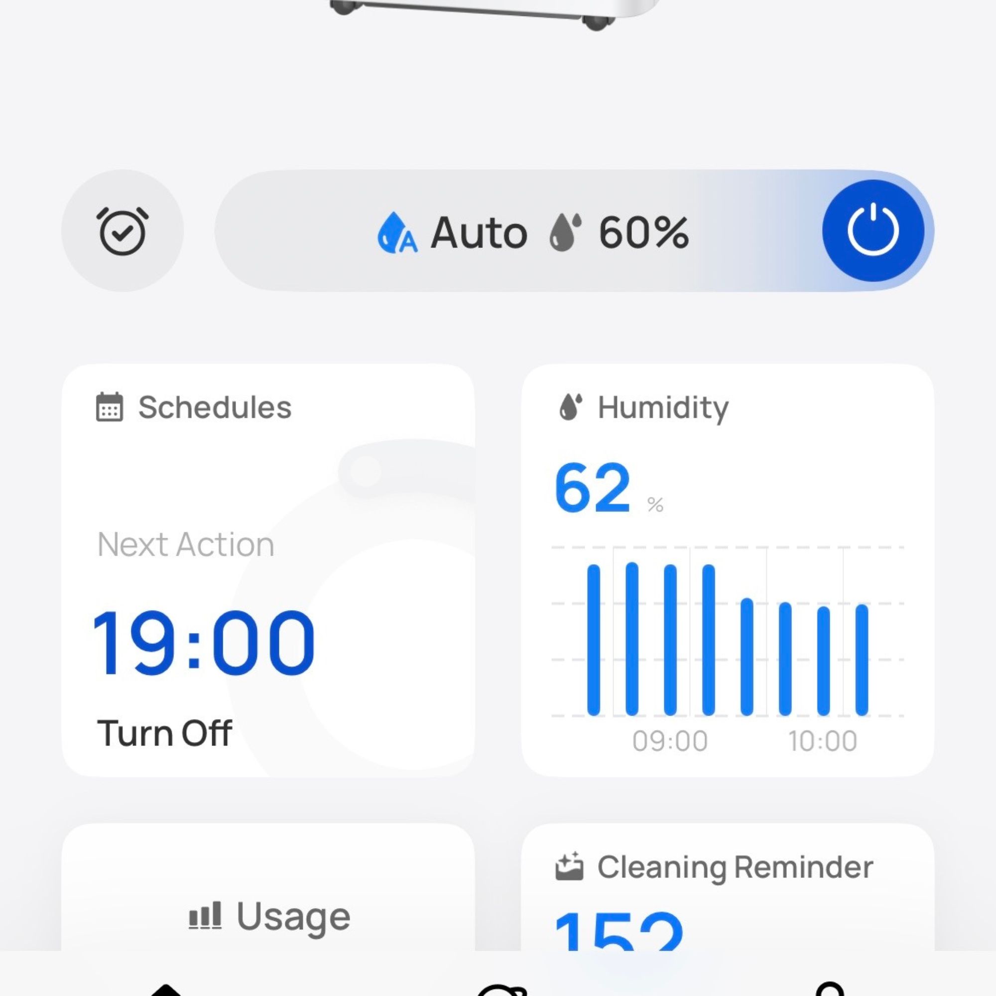 DREO dehumidifier on Auto mode in DREO app