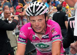 Danilo Di Luca after the finish of the Giro d'Italia's 17th stage.