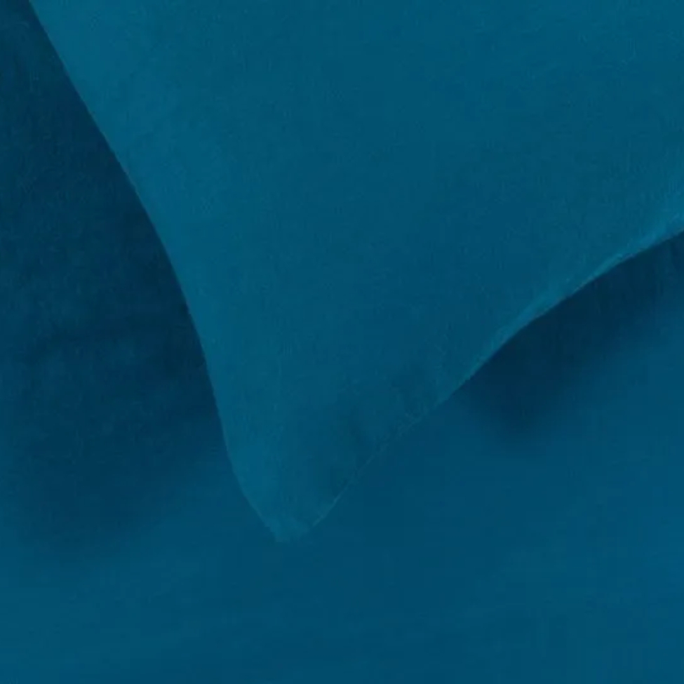 Heal's, Organic Cotton Sateen Petrol Blue Bed Linen