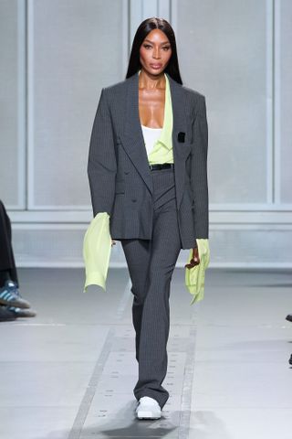 brat green styling Coperni SS24 runway imagery