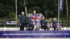 The times for the first day of competition at the European Para Dressage Championships have been released. Pictured the British team.