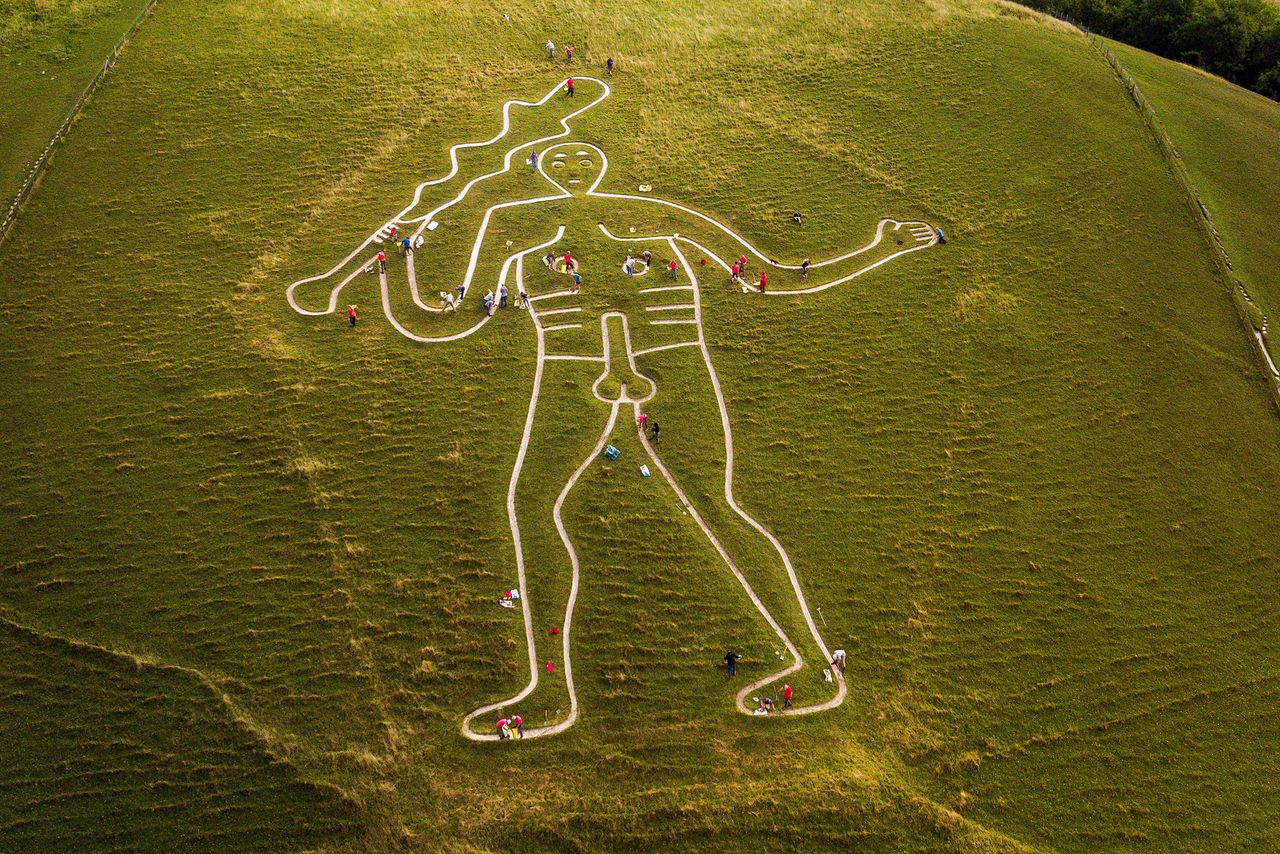 The Cerne Abbas giant.