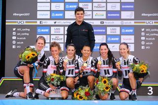 The Sunweb riders with their medals