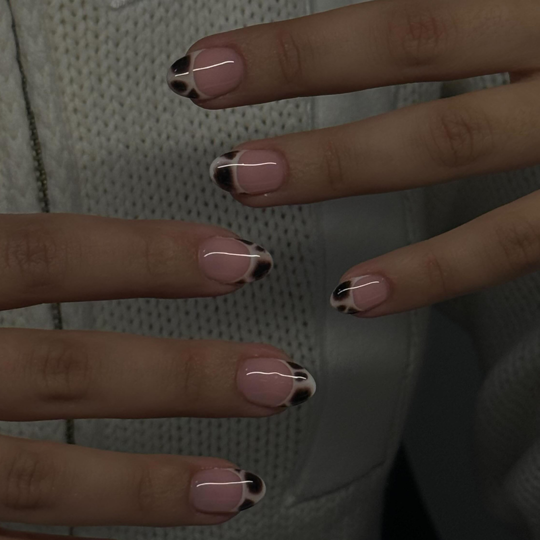 Cow print nails shannon elias