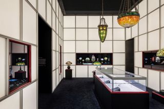 Tiffany Wonder exhibition room with washi paper walls