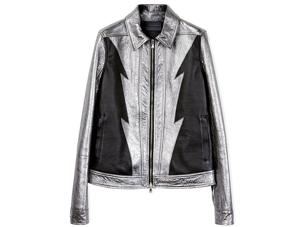 Diesel Black Gold Lasilver Leather Biker Jacket 