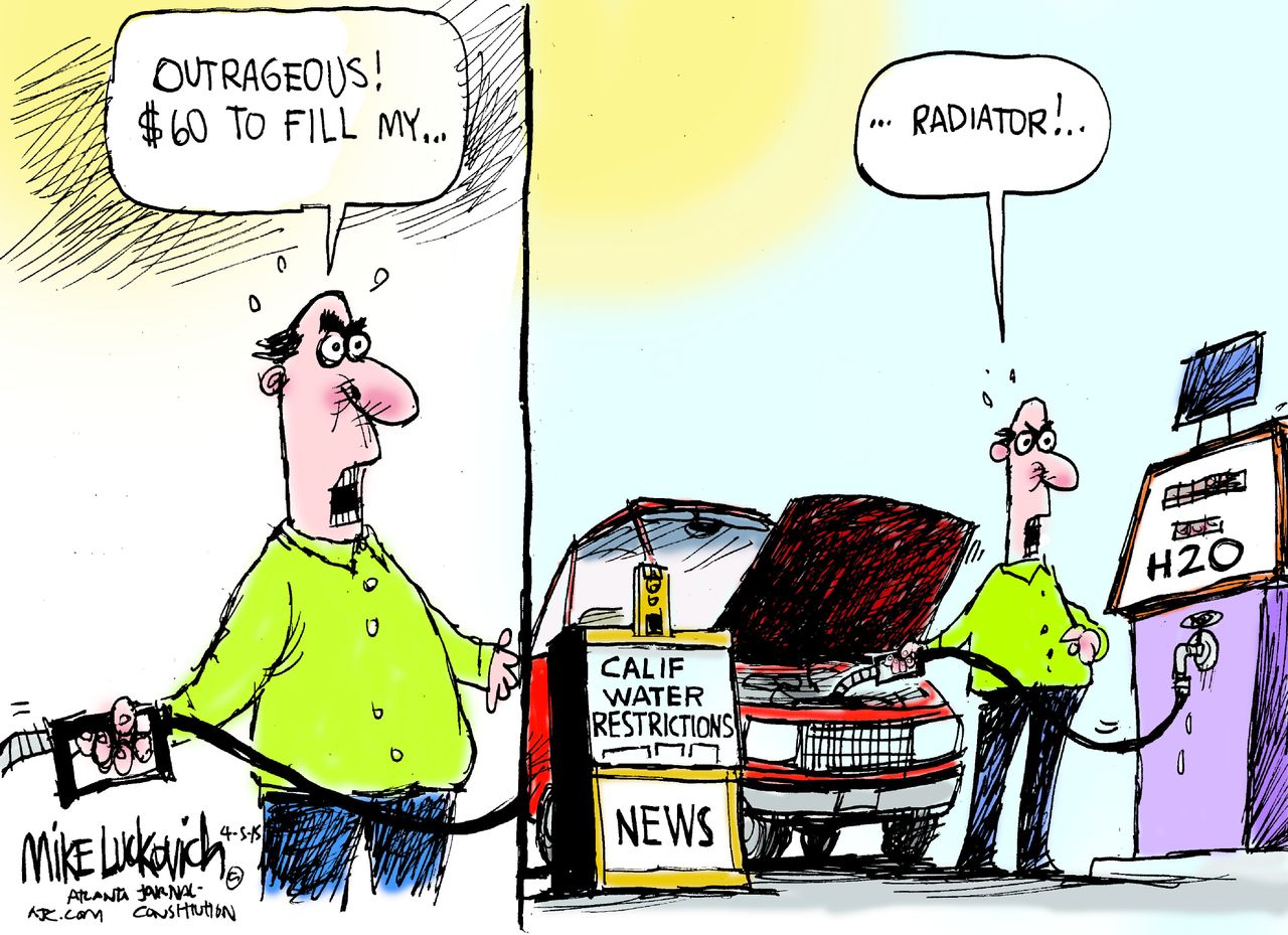 Editorial cartoon U.S. California drought environment