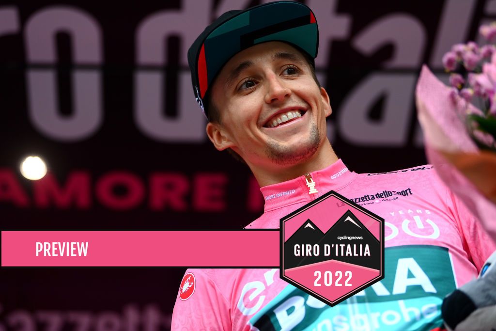 PASSO FEDAIA, ITALY - MAY 28: Jai Hindley of Australia and Team Bora - Hansgrohe celebrates at podium as Pink Leader Jersey winner during the 105th Giro d&#039;Italia 2022, Stage 20 a 168km stage from Belluno to Marmolada - Passo Fedaia 2052m / #Giro / #WorldTour / on May 28, 2022 in Passo Fedaia, Italy. (Photo by Tim de Waele/Getty Images)