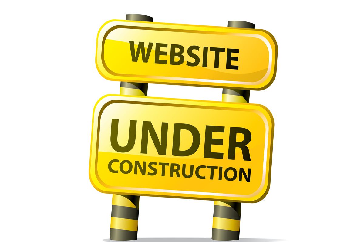 Website under construction sign