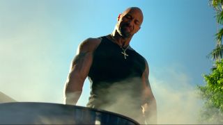 Dwayne Johnson grilling hands in Pain and Gain