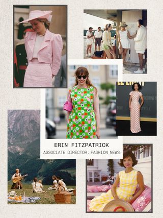 A collage of runway, influencer, and celebrity images that make up Who What Wear editors' spring mood boards.