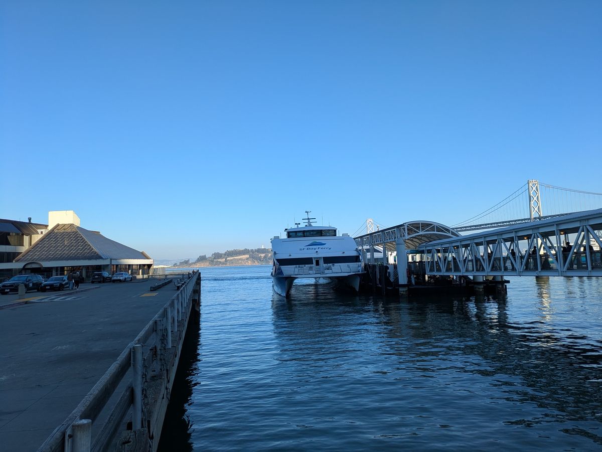 Photo of a ferry shot by a Pixel 8a