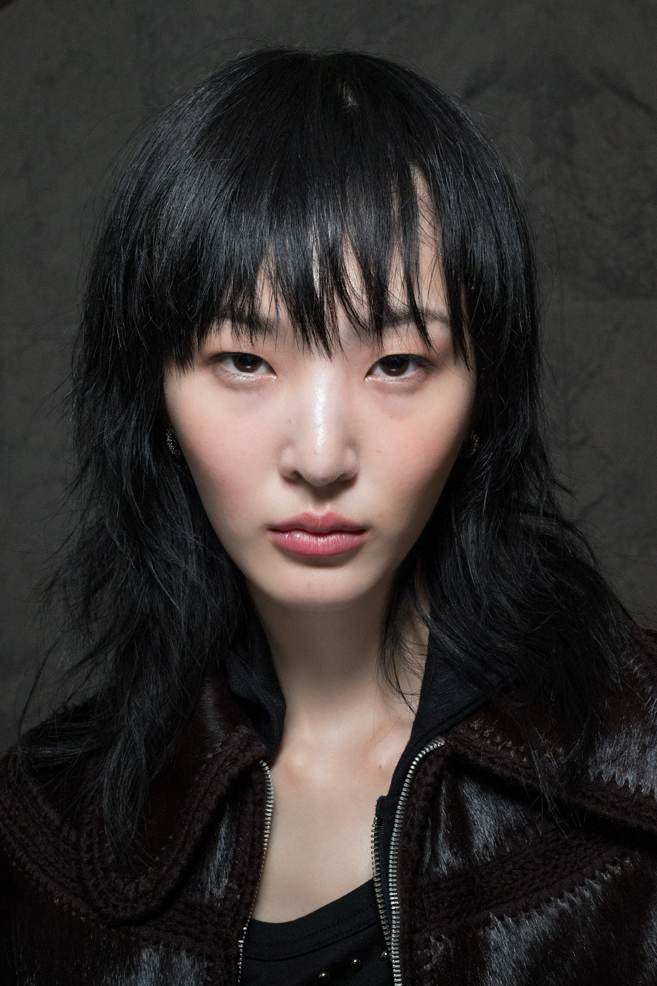 Photo of a Prabal Gurung model backstage at fashion week
