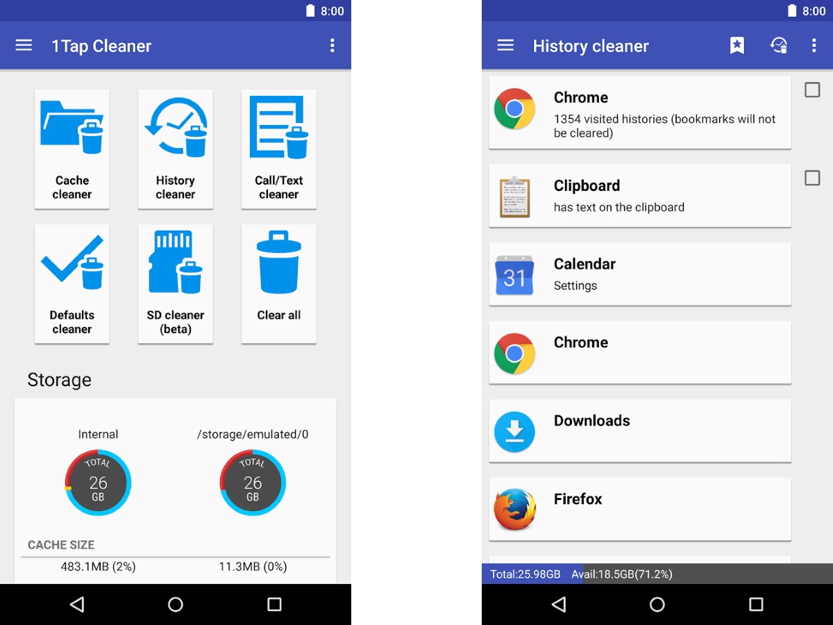 best android cleaner apps: 1tap cleaner
