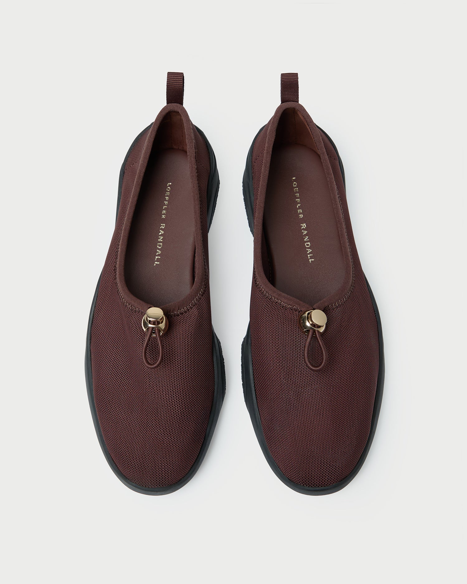Raina Dark Brown Mesh Flat - Dark Brown / 5