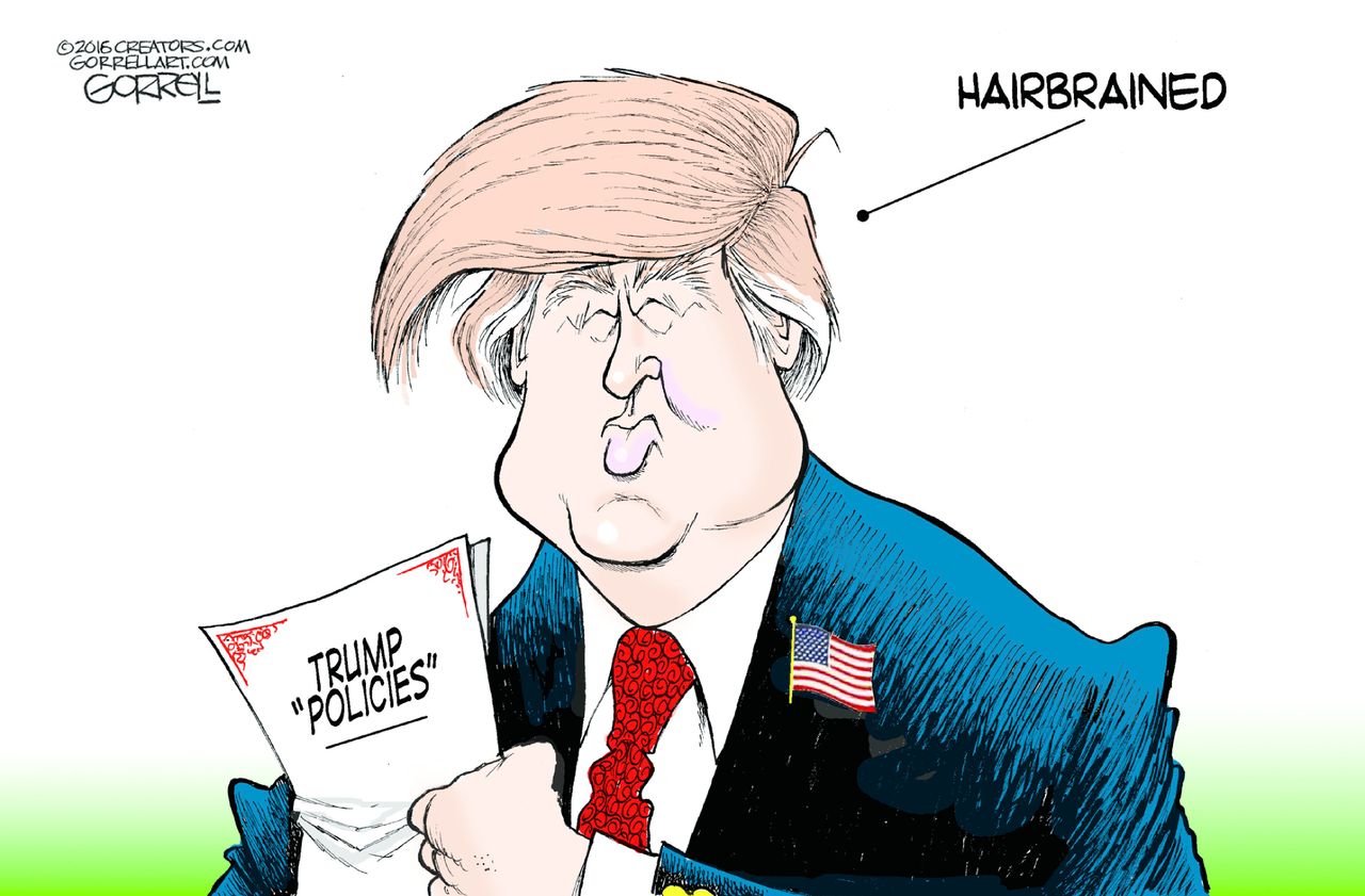 Political Cartoon U.S. Trump 2016