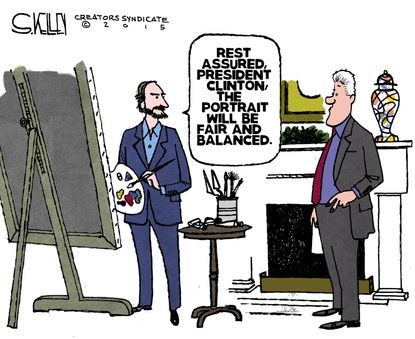 Political cartoon U.S. Bill Clinton