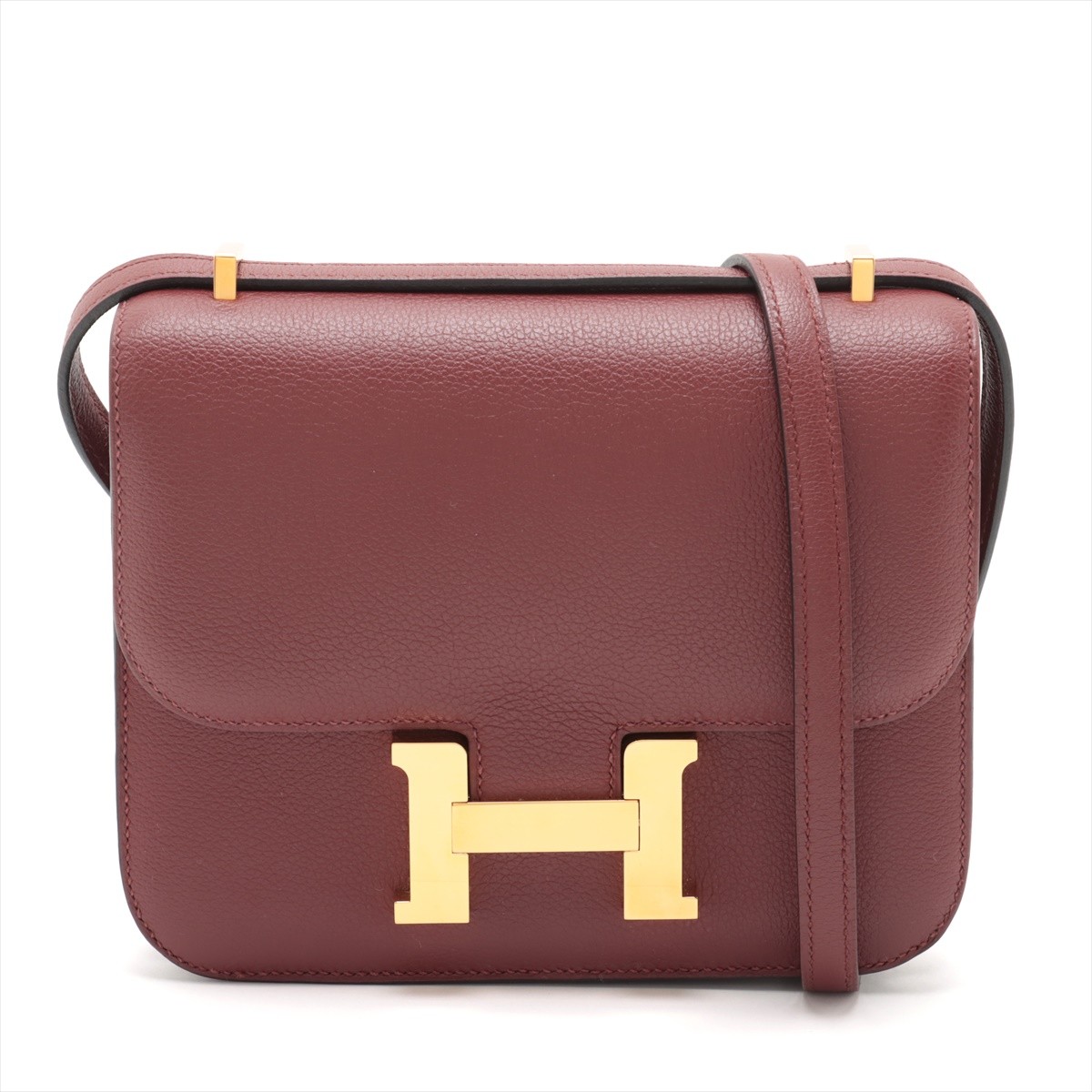 Hermès Constance 3 Mini 18 Evercolor Rouge H Gold Metal Fittings C: 2018
