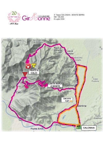 Giro Donne 2009 stage 3 map