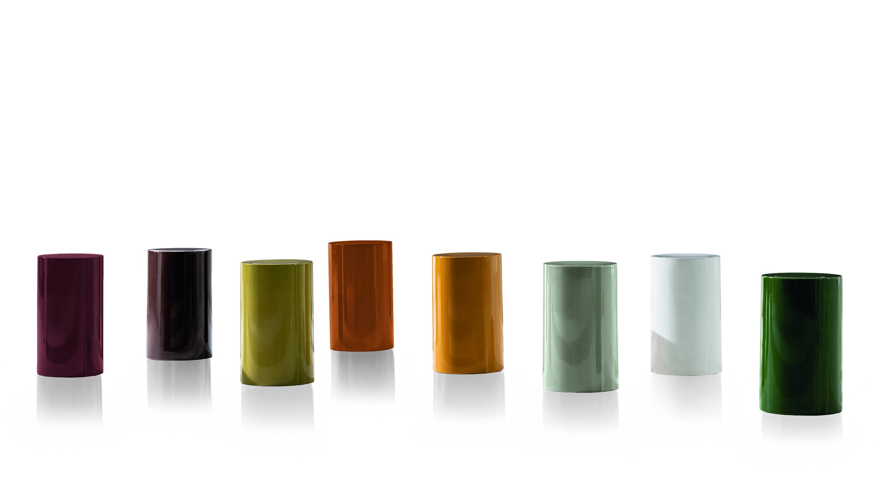 Milan design Week Minotti Pilotis ceramic colorful coffee tables