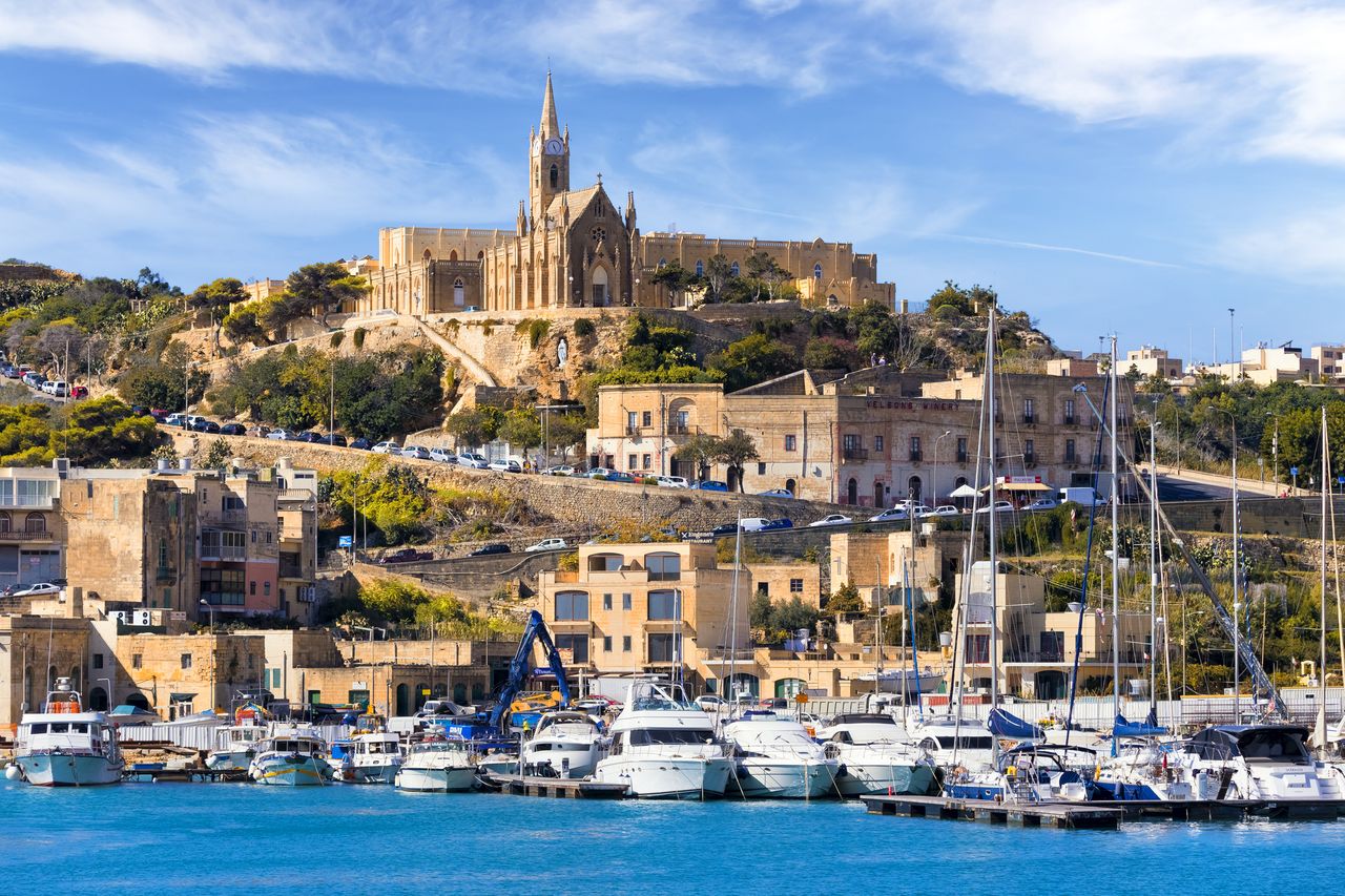 Mgarr Harbour on Gozo island