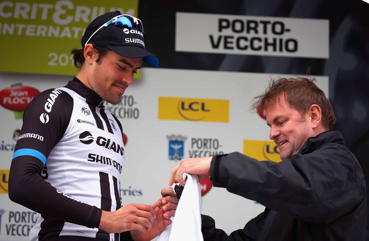 Tom Dumoulin beat Rohan Dennis to win the time trial in 2014.