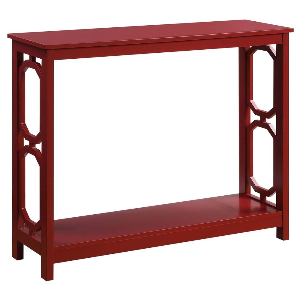 Convenience Concepts Omega Console Table, Cranberry Red
